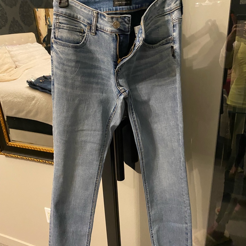Silver Jeans Women's Light Blue Ankle Jeans